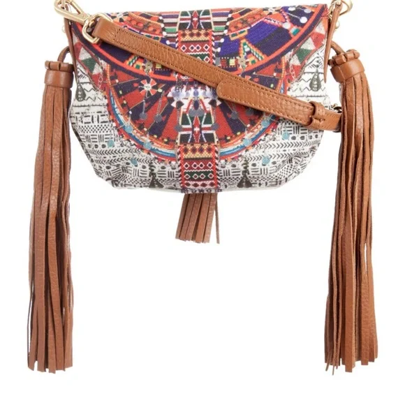 Camilla Multicolor Crossbody Bag with Tassels - Picture 3 of 4